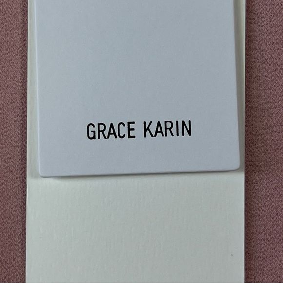 Grace Karin Size XL Back Zip Split Sleeve Blush Lined Dress - Picture 13 of 16